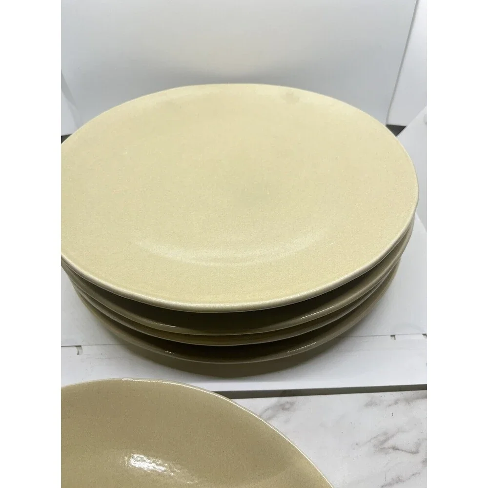 Pottery Barn Studio Putty Dinner Plates Set Barbara Eigen Dining Dishes Lot Of 5